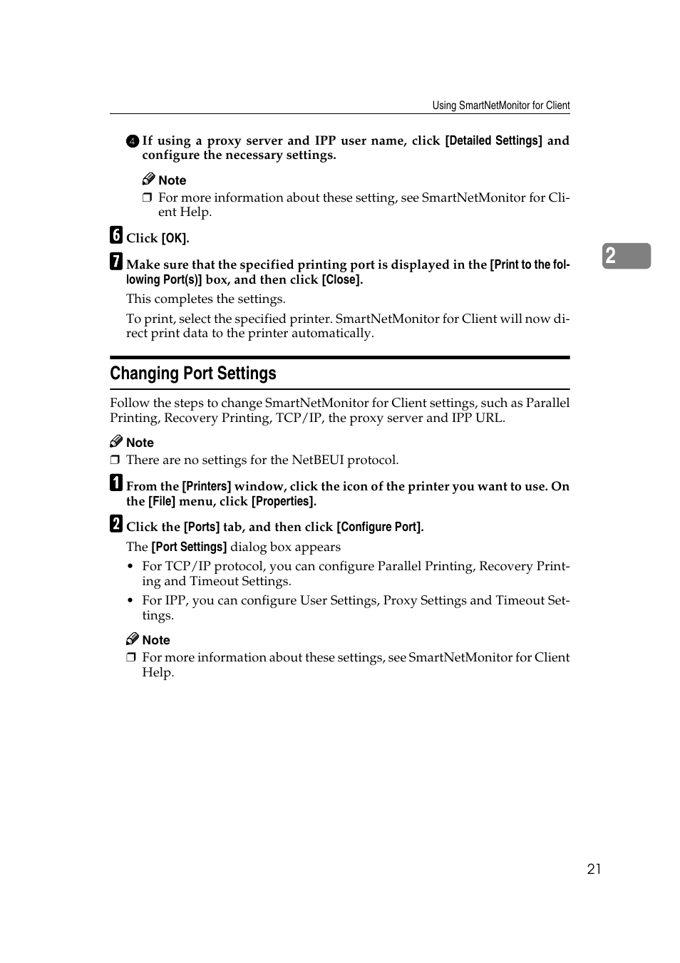 Changing port settings | Ricoh AP4510 User Manual | Page 261 / 424
