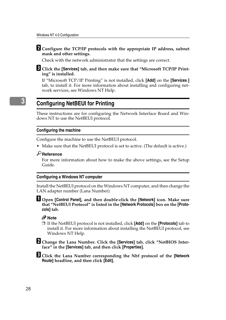 Configuring netbeui for printing | Ricoh AP4510 User Manual | Page 268 / 424