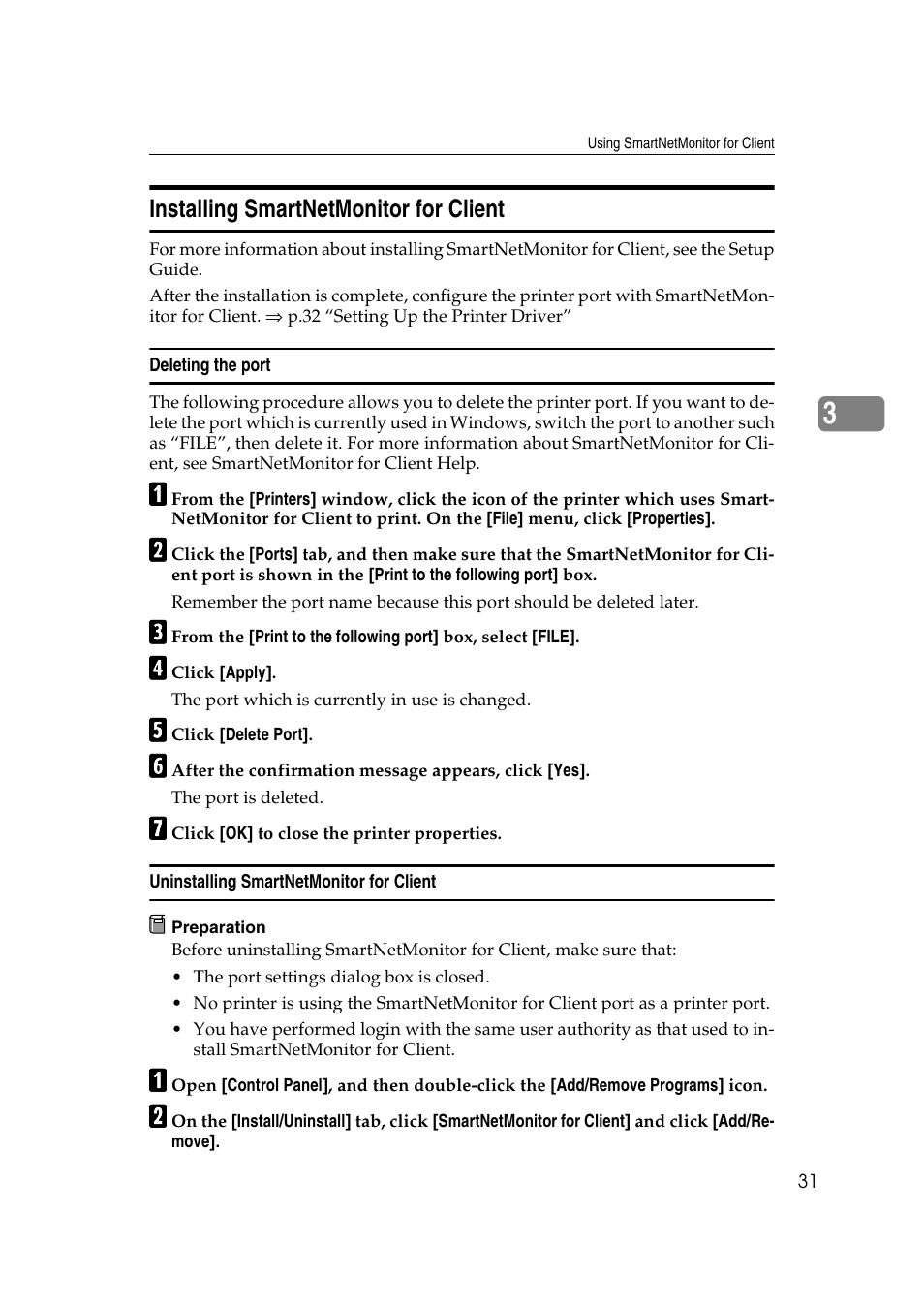 Installing smartnetmonitor for client | Ricoh AP4510 User Manual | Page 271 / 424
