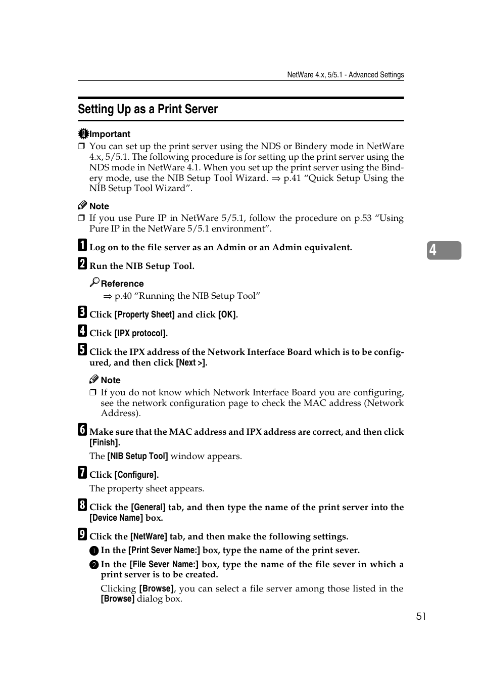 Setting up as a print server, P.51 “setting up as a print server | Ricoh AP4510 User Manual | Page 291 / 424