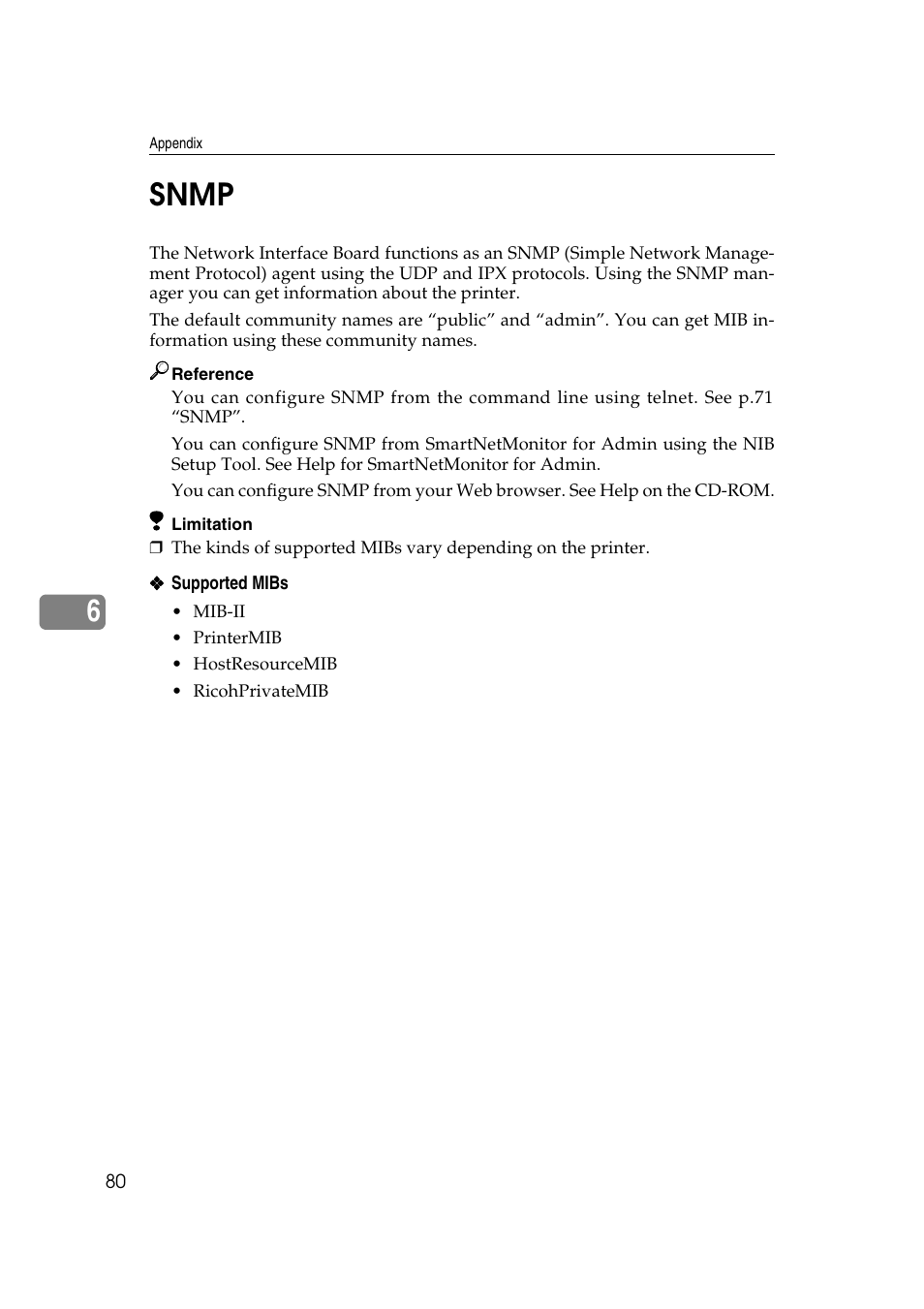 Snmp, 6snmp | Ricoh AP4510 User Manual | Page 320 / 424