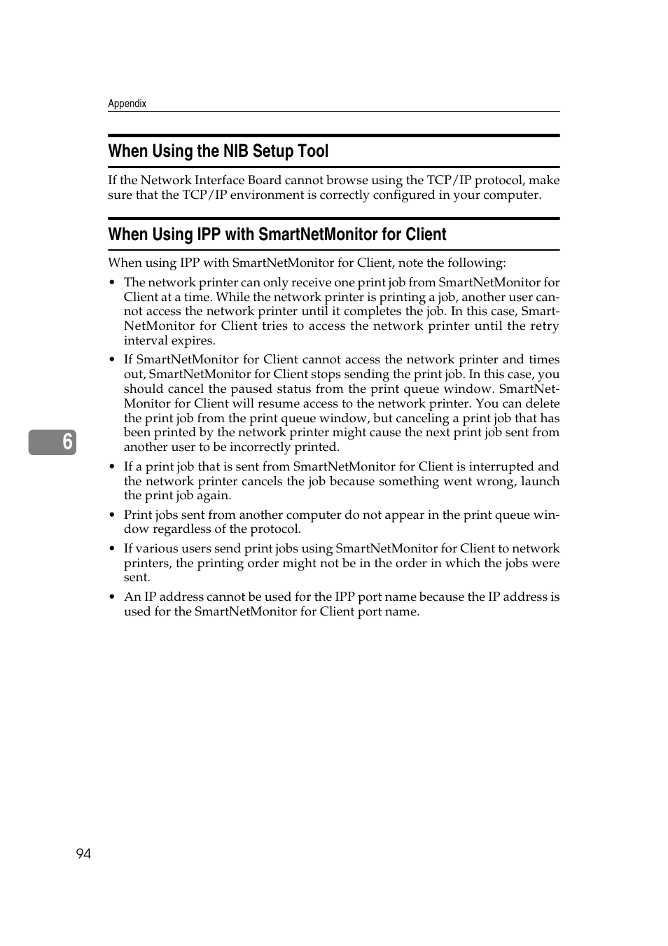 When using the nib setup tool, When using ipp with smartnetmonitor for client | Ricoh AP4510 User Manual | Page 334 / 424
