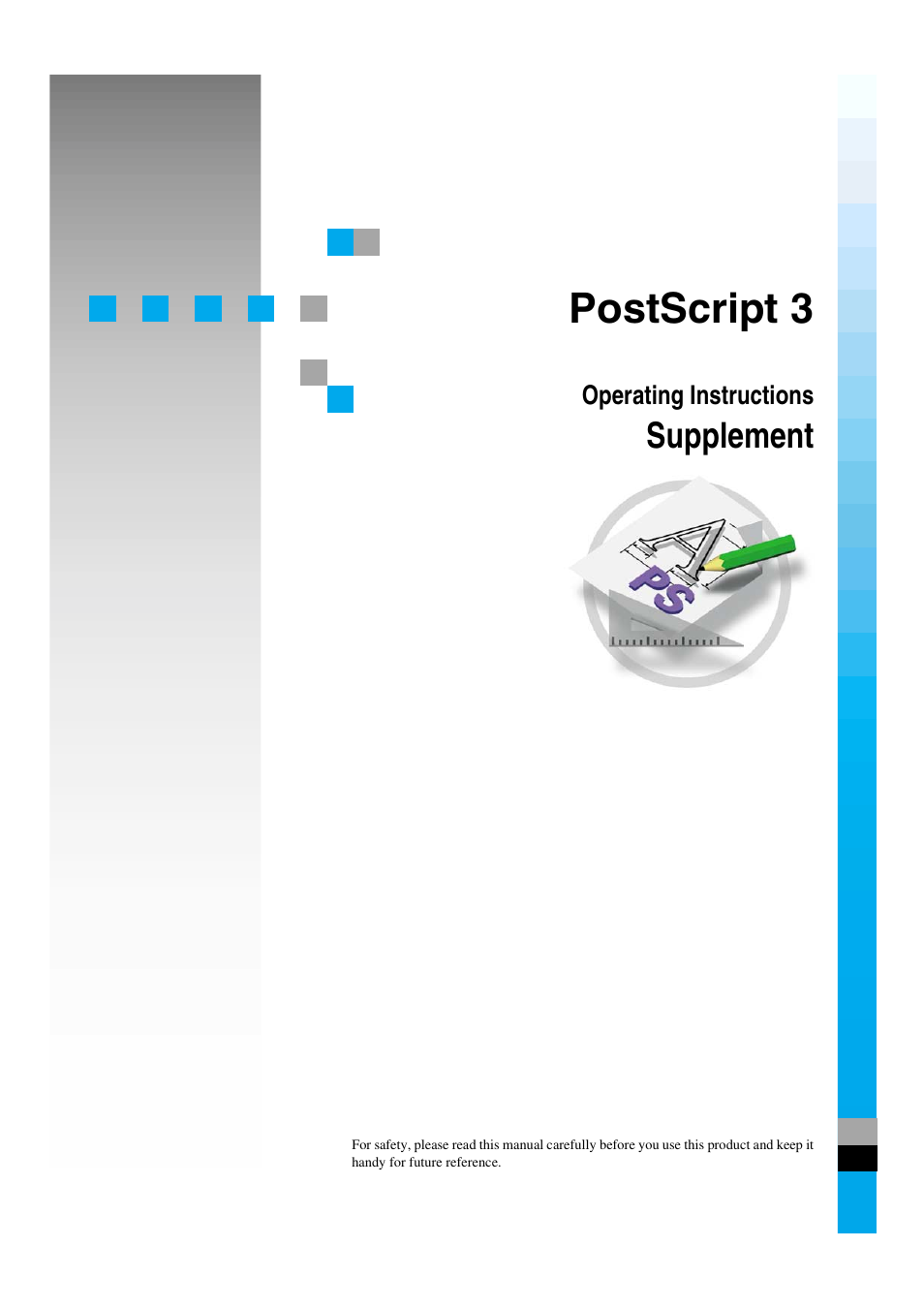 Postscript 3 operating instructions supplement, Postscript 3, Supplement | Ricoh AP4510 User Manual | Page 341 / 424