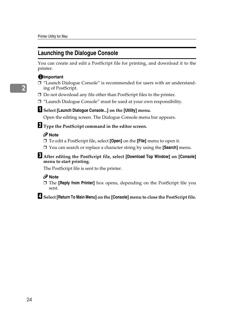 Launching the dialogue console, Inter. see p.24 “launching the dialogue console | Ricoh AP4510 User Manual | Page 368 / 424