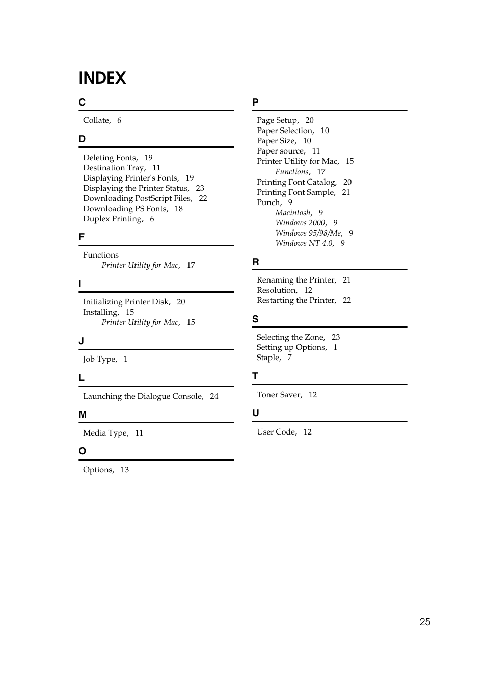 Index | Ricoh AP4510 User Manual | Page 369 / 424