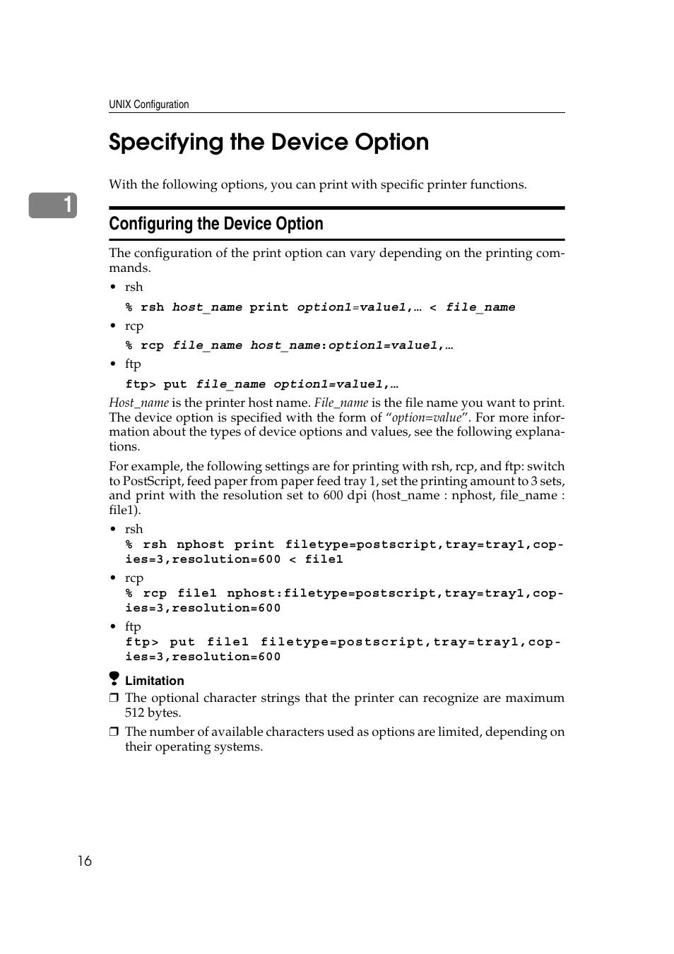 Specifying the device option, Configuring the device option, E p.16 “specifying the de- vice option | 1specifying the device option | Ricoh AP4510 User Manual | Page 392 / 424