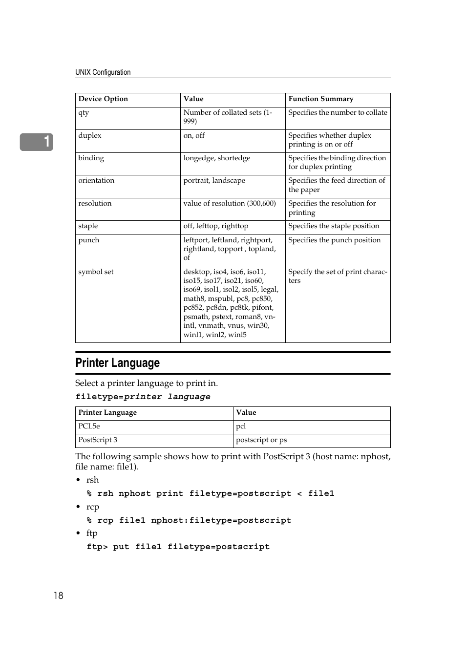 Printer language | Ricoh AP4510 User Manual | Page 394 / 424