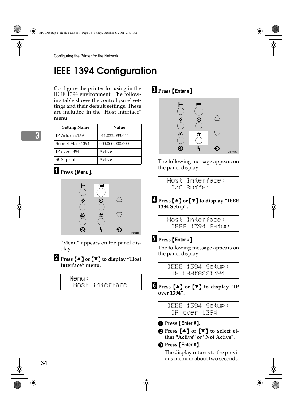 Ieee 1394 configuration | Ricoh AP4510 User Manual | Page 44 / 424