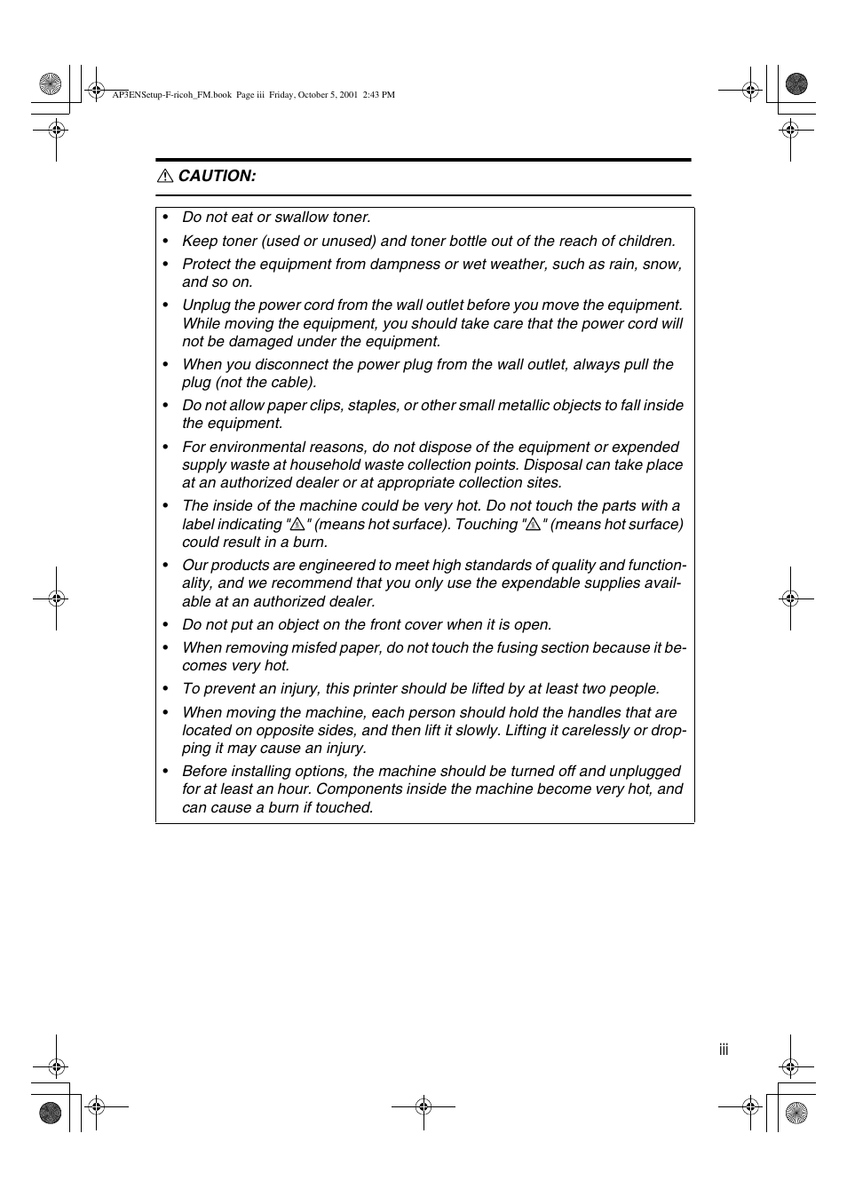 Ricoh AP4510 User Manual | Page 5 / 424
