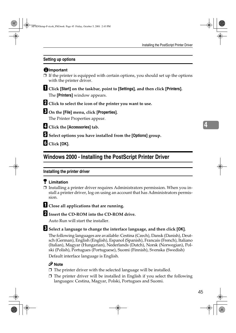 Ricoh AP4510 User Manual | Page 55 / 424