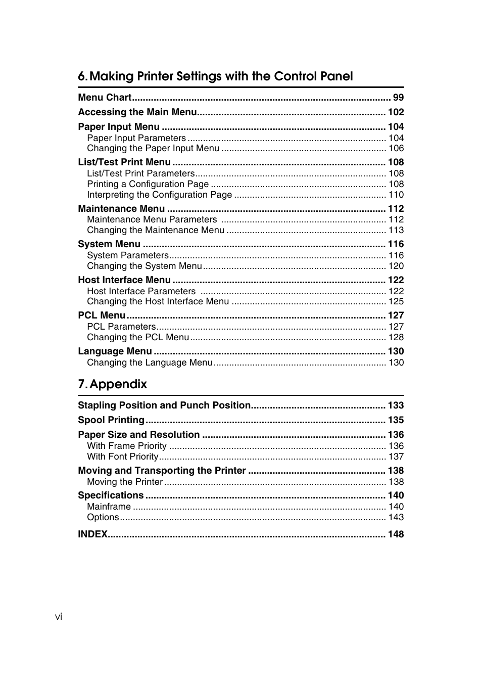 Making printer settings with the control panel, Appendix | Ricoh AP4510 User Manual | Page 74 / 424