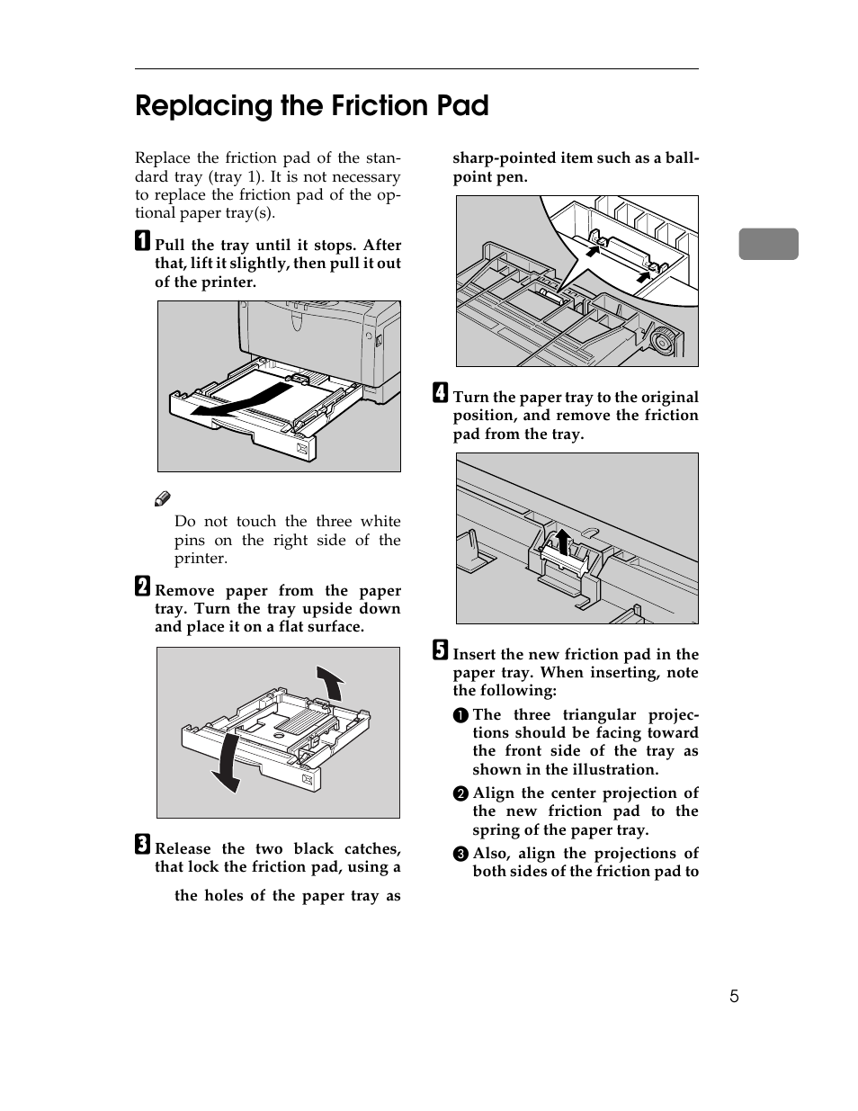 Replacing the friction pad, 2replacing the friction pad | Ricoh AP1400/AP2000 User Manual | Page 188 / 332