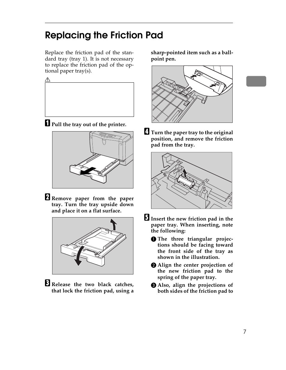 Replacing the friction pad, 2replacing the friction pad | Ricoh AP1400/AP2000 User Manual | Page 206 / 332