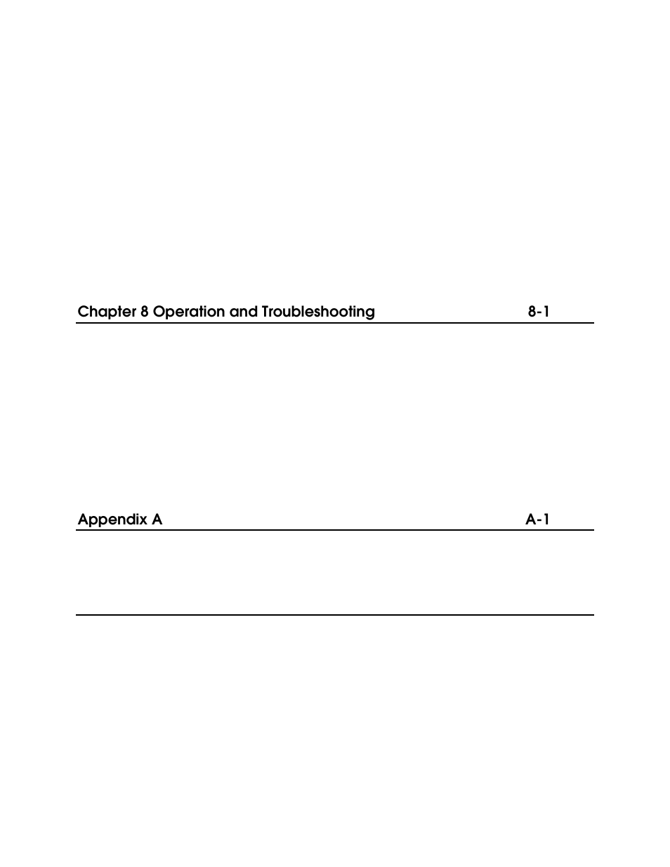 Chapter 8 operation and troubleshooting 8-1, Appendix a a-1 | Ricoh AP1400/AP2000 User Manual | Page 219 / 332