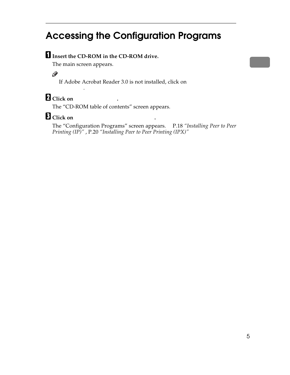 1accessing the configuration programs | Ricoh AP1400/AP2000 User Manual | Page 301 / 332