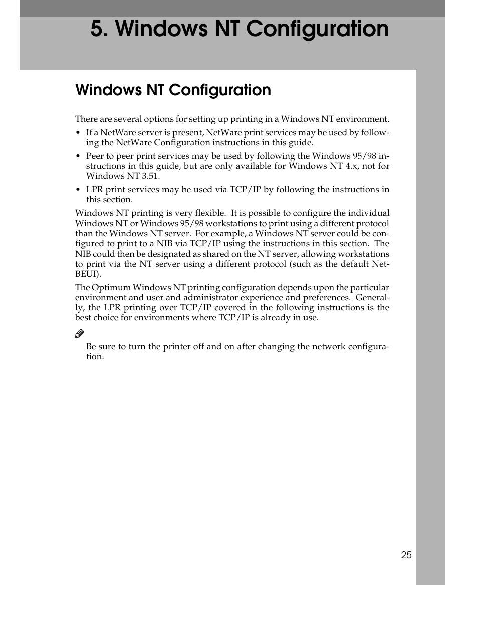 Windows nt configuration | Ricoh AP1400/AP2000 User Manual | Page 321 / 332