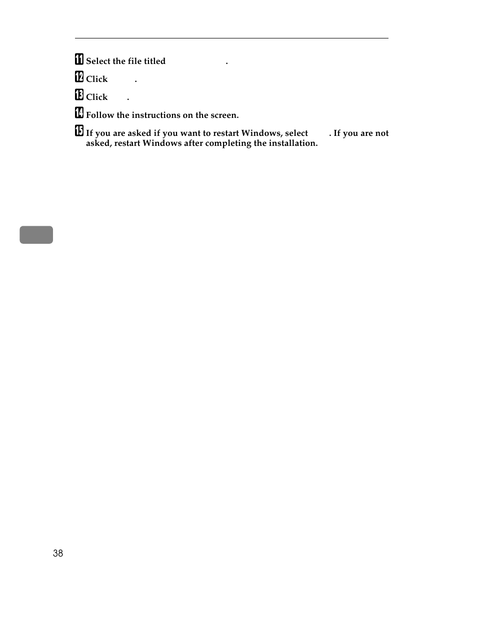 K select the file titled, L click, M click | N follow the instructions on the screen | Ricoh AP1400/AP2000 User Manual | Page 58 / 332