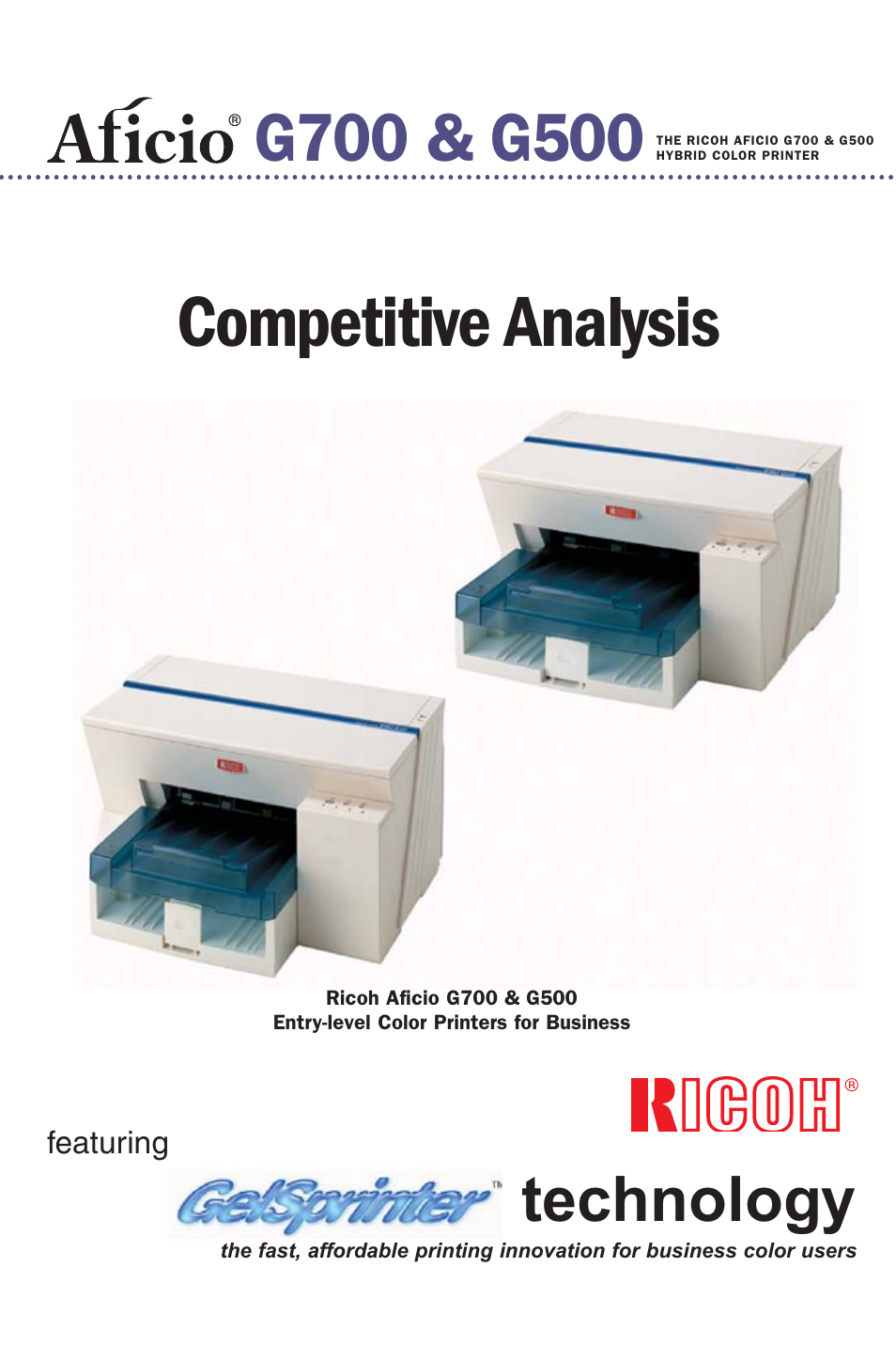 Ricoh Aficio G500 User Manual | 14 pages