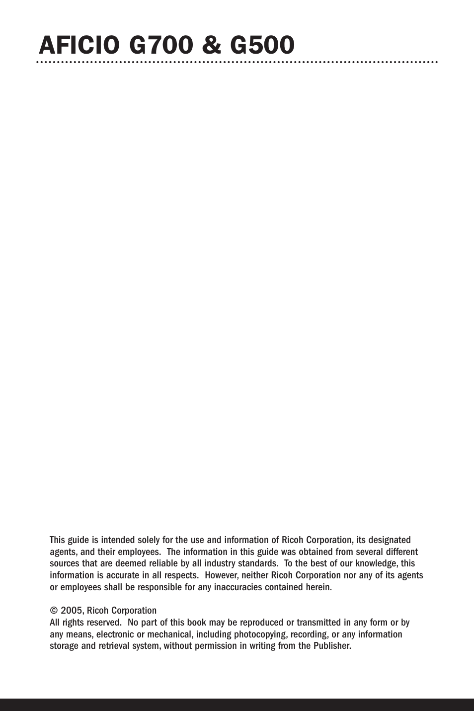 Ricoh Aficio G500 User Manual | Page 2 / 14