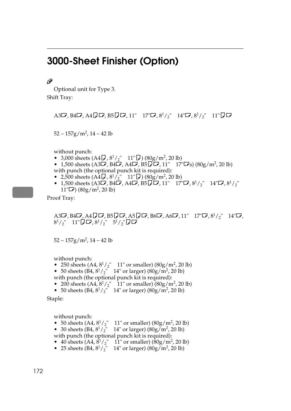 3000-sheet finisher (option) | Ricoh 450e User Manual | Page 198 / 204