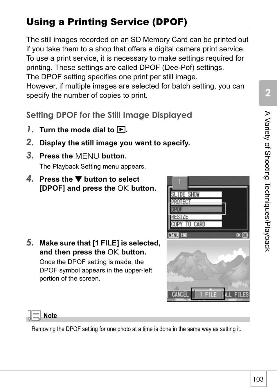 Using a printing service (dpof) | Ricoh GX8 User Manual | Page 105 / 180