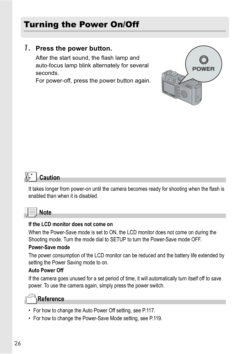 Turning the power on/off 1 | Ricoh GX8 User Manual | Page 28 / 180