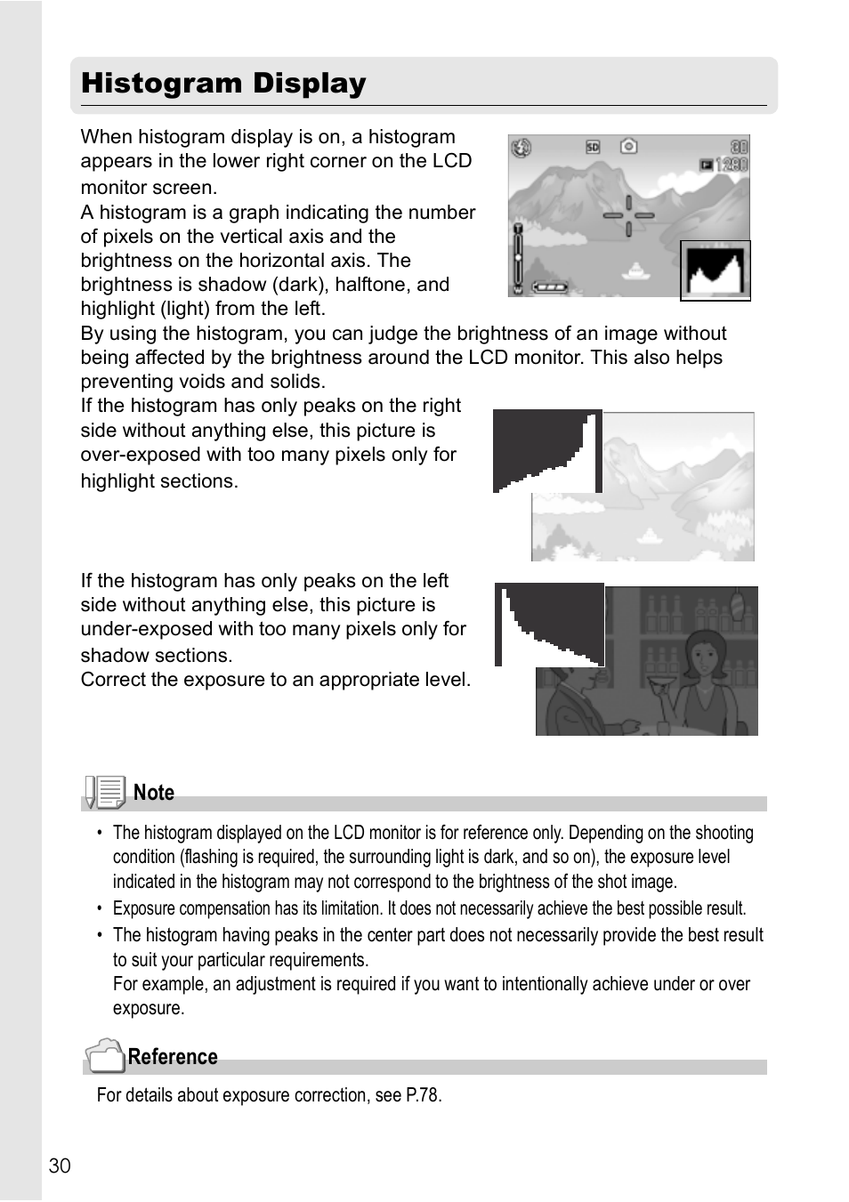 Histogram display | Ricoh GX8 User Manual | Page 32 / 180