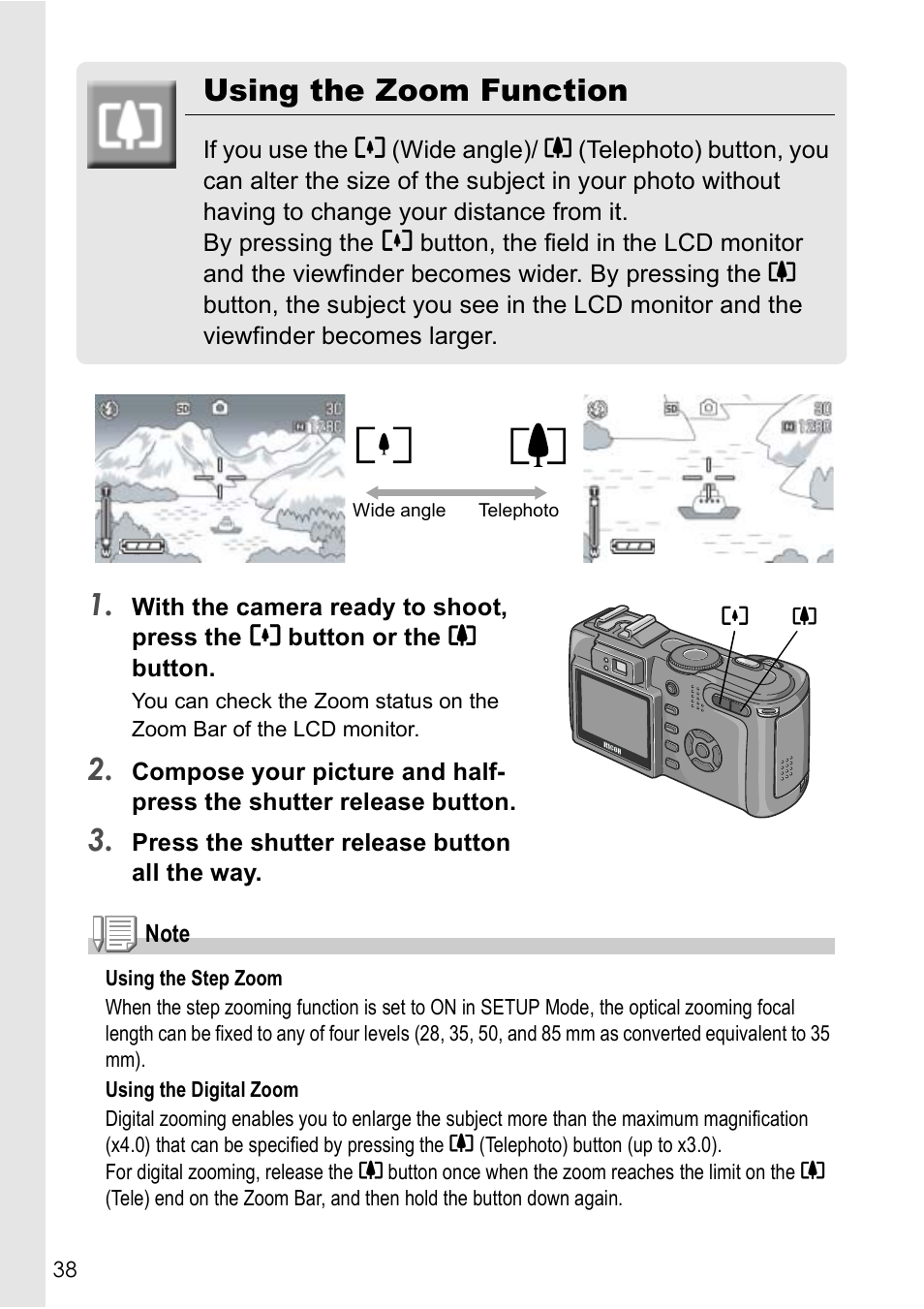 Using the zoom function | Ricoh GX8 User Manual | Page 40 / 180