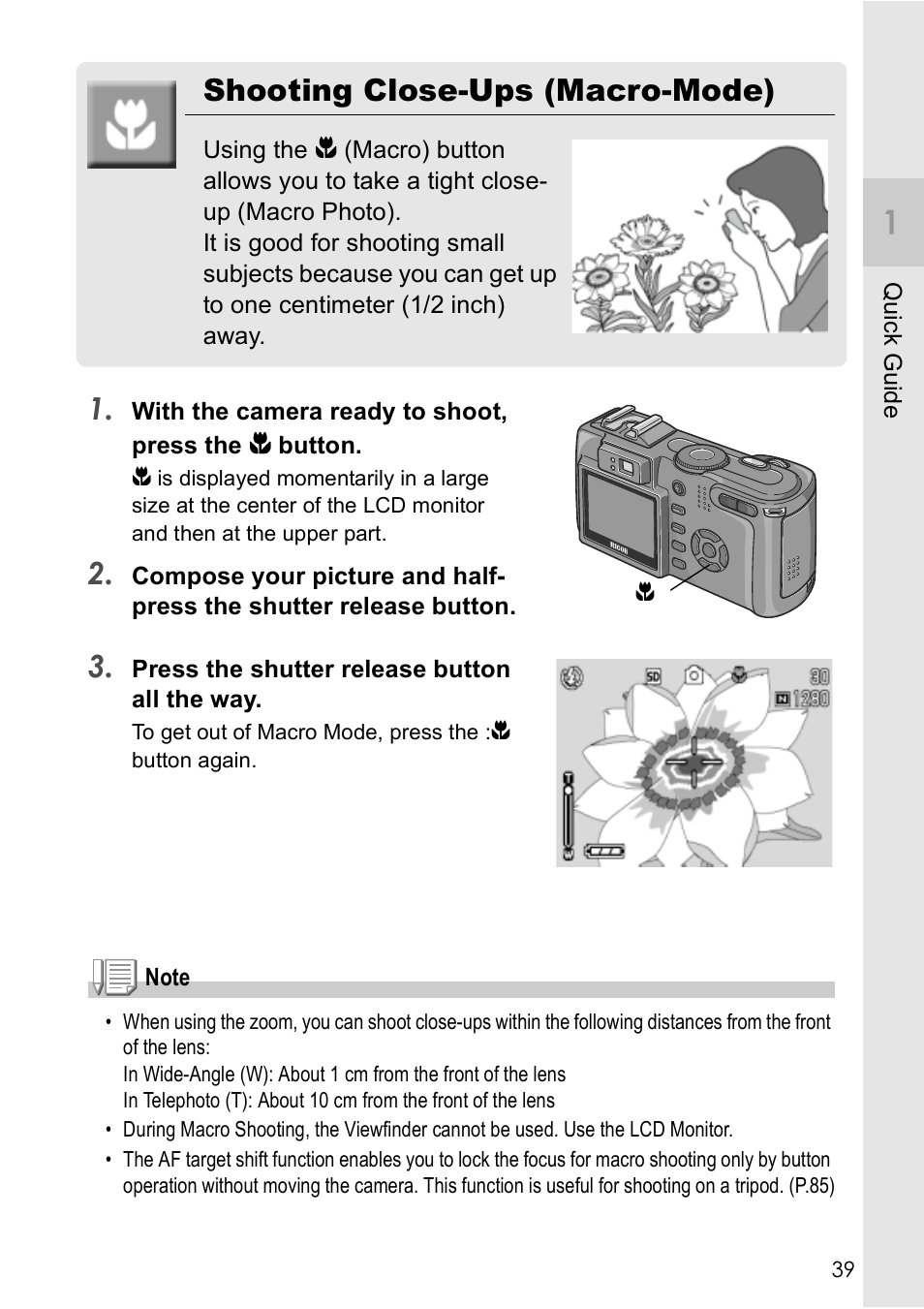 Shooting close-ups (macro-mode) | Ricoh GX8 User Manual | Page 41 / 180