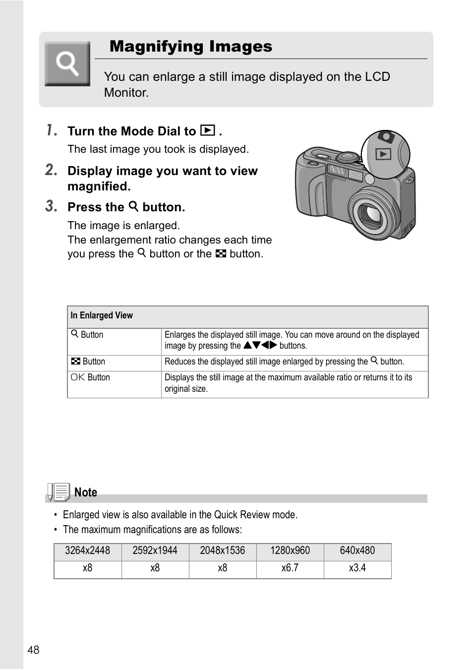 Magnifying images | Ricoh GX8 User Manual | Page 50 / 180