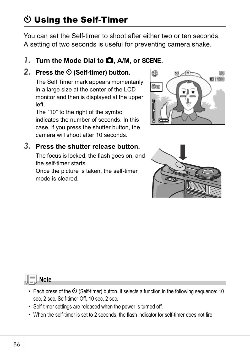 Tusing the self-timer | Ricoh GX8 User Manual | Page 88 / 180