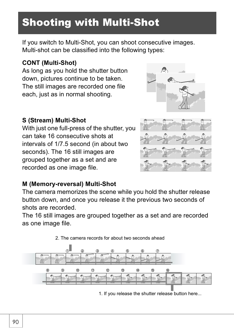 Shooting with multi-shot | Ricoh GX8 User Manual | Page 92 / 180