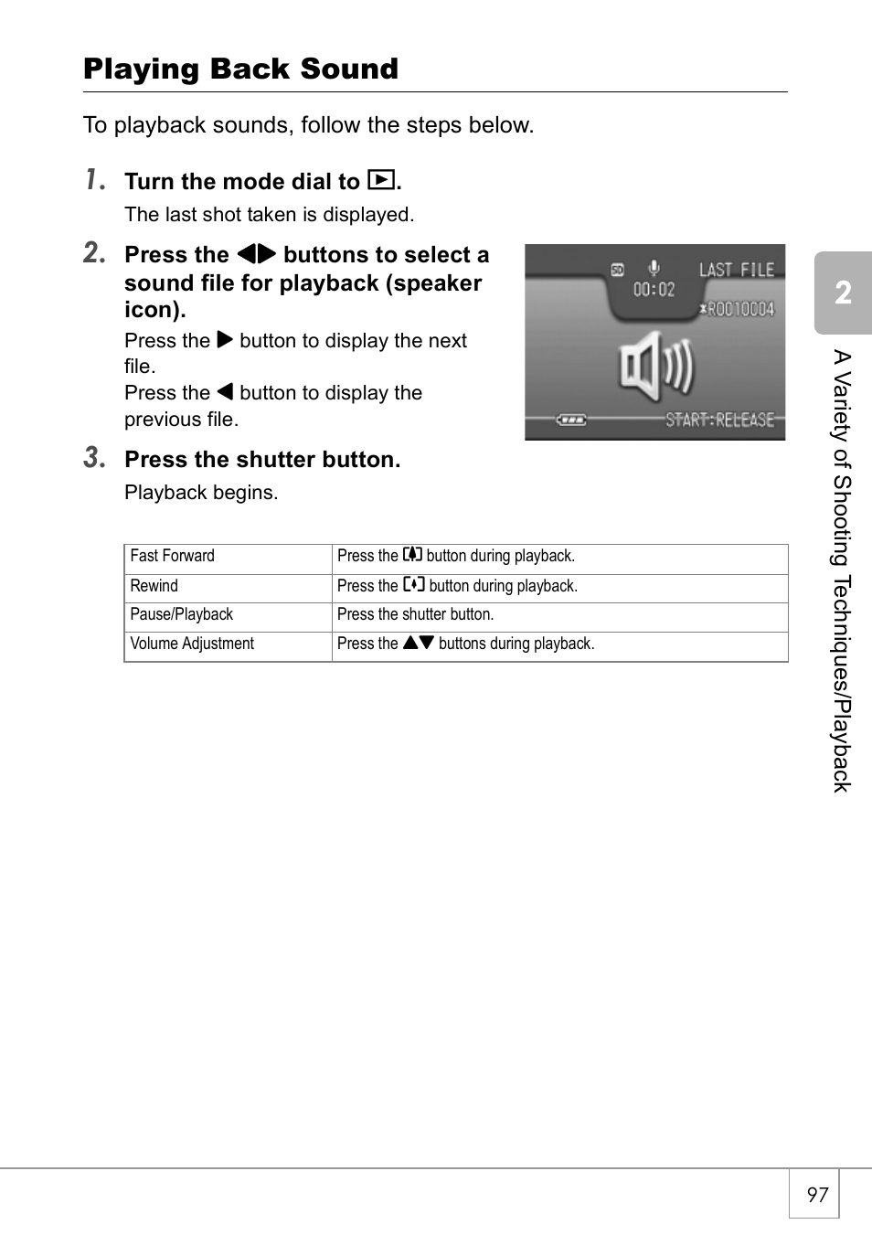 Playing back sound | Ricoh GX8 User Manual | Page 99 / 180