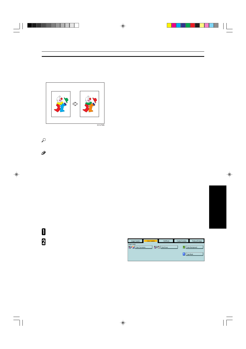 Color creation, Color conversion | Ricoh AFICIO COLOR 6010 User Manual | Page 101 / 266