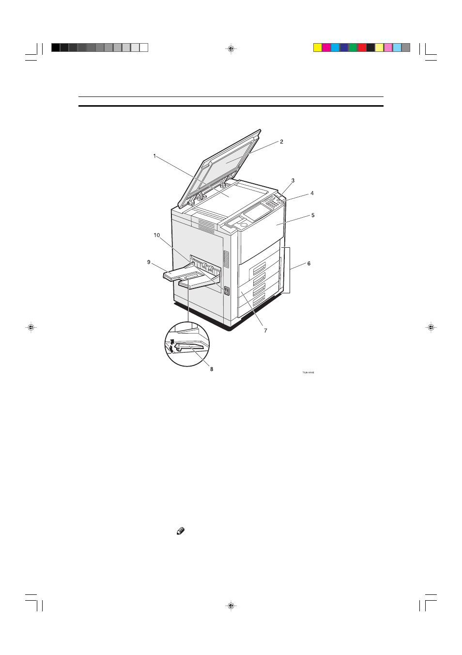 Machine exterior | Ricoh AFICIO COLOR 6010 User Manual | Page 18 / 266