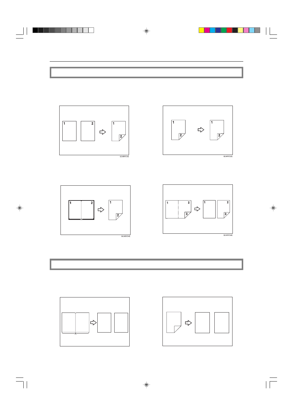 Making duplex copies, Making series copies | Ricoh AFICIO COLOR 6010 User Manual | Page 32 / 266