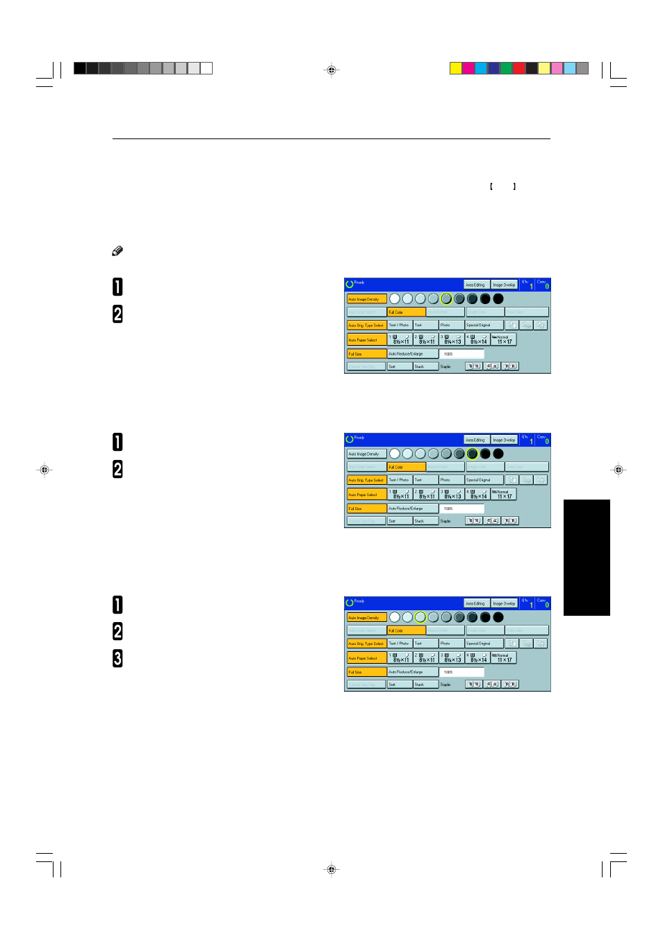 Adjusting copy image density | Ricoh AFICIO COLOR 6010 User Manual | Page 55 / 266