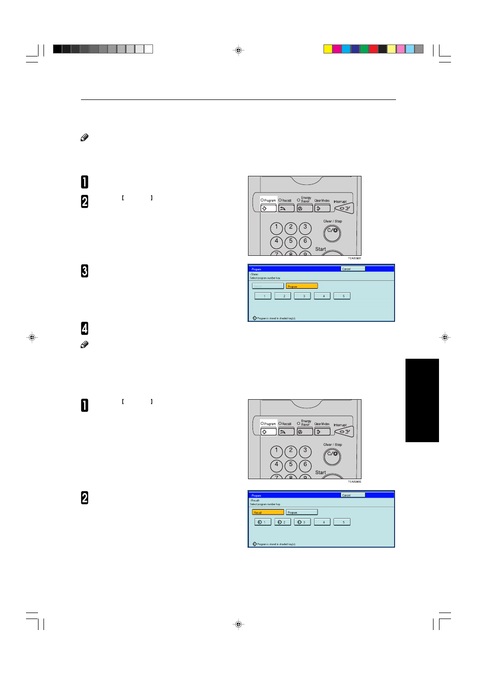 Program | Ricoh AFICIO COLOR 6010 User Manual | Page 73 / 266