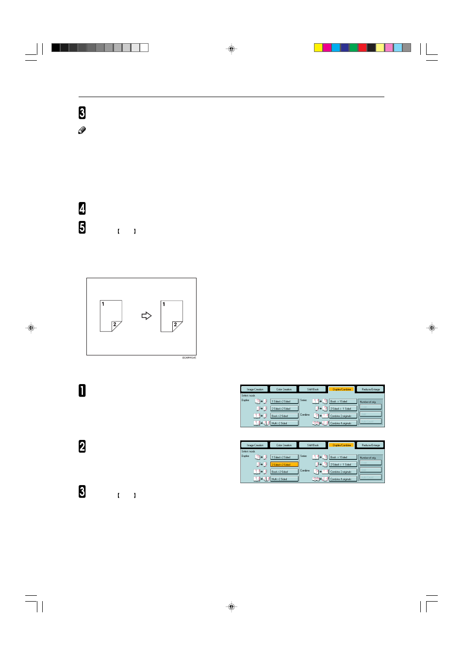 2 sided -> 2 sided | Ricoh AFICIO COLOR 6010 User Manual | Page 86 / 266