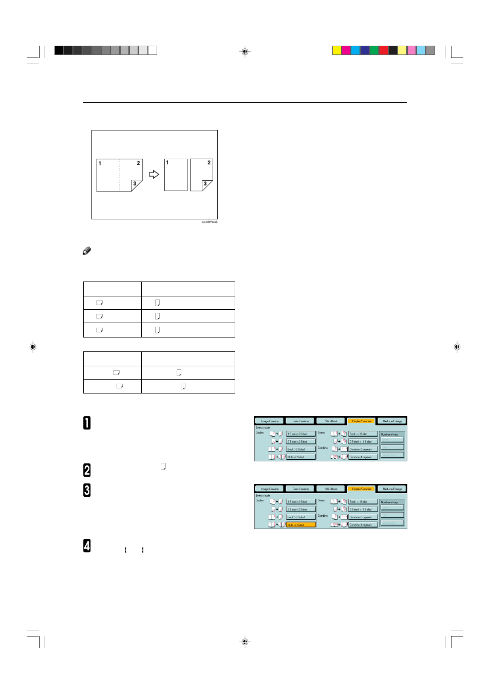 Multi -> 2 sided | Ricoh AFICIO COLOR 6010 User Manual | Page 88 / 266