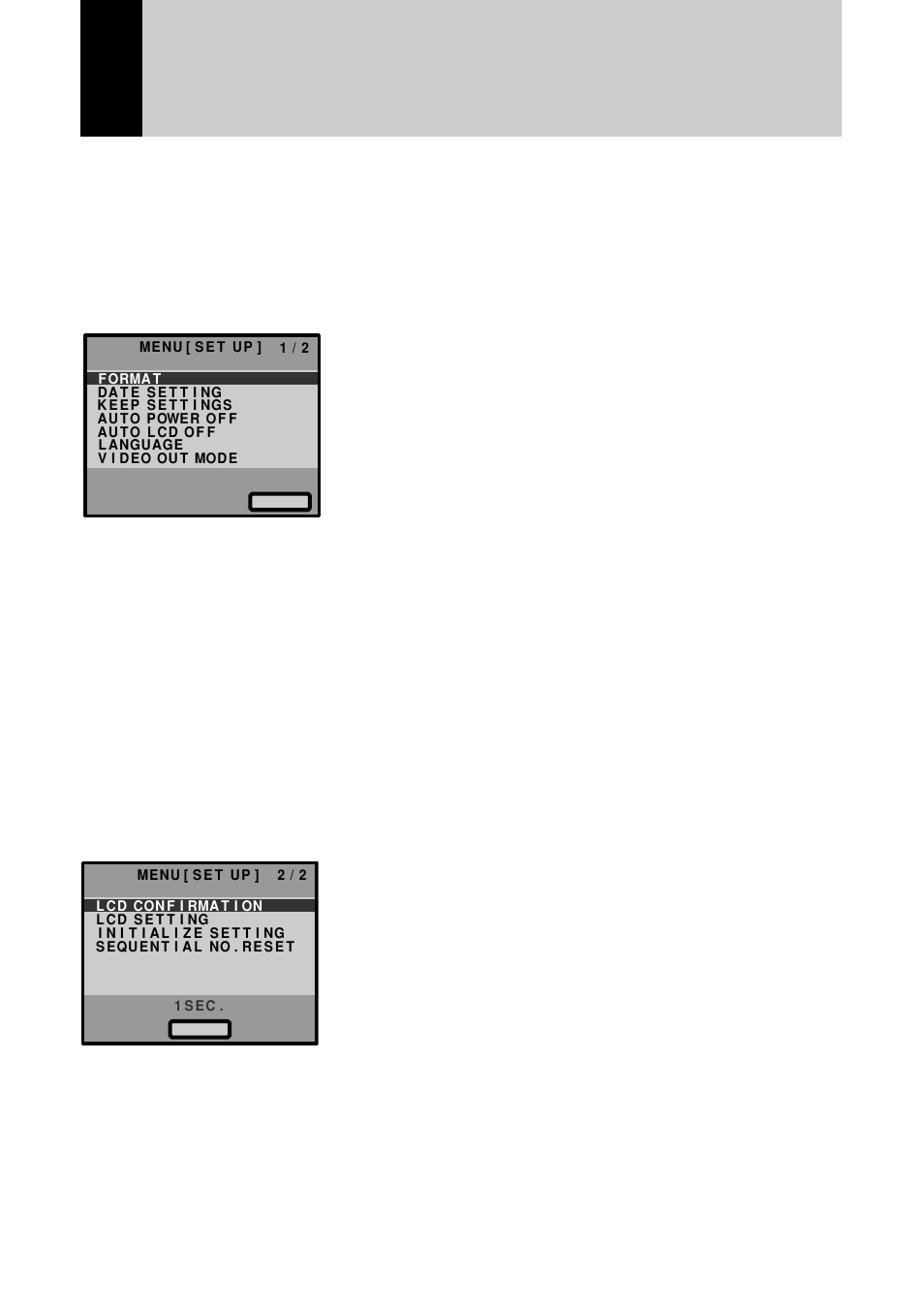 Menus, Set menu | Ricoh RDC-6000 User Manual | Page 18 / 24