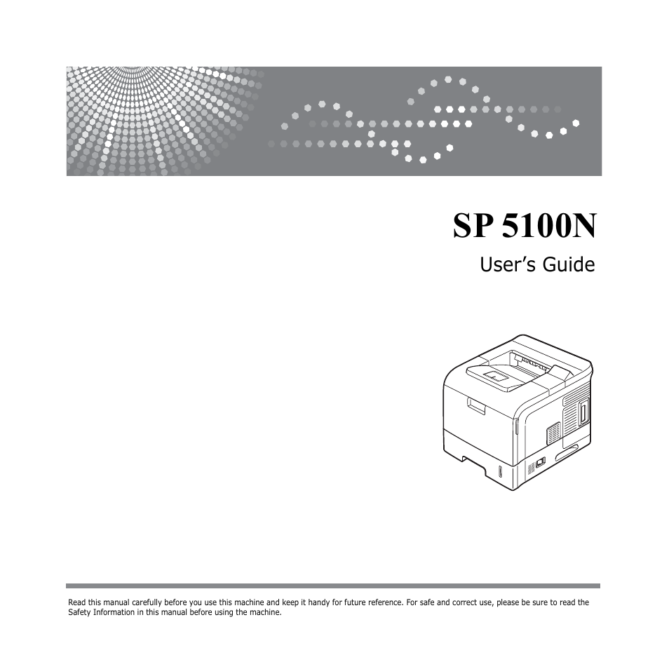 Ricoh Aficio SP 5100N User Manual | 126 pages