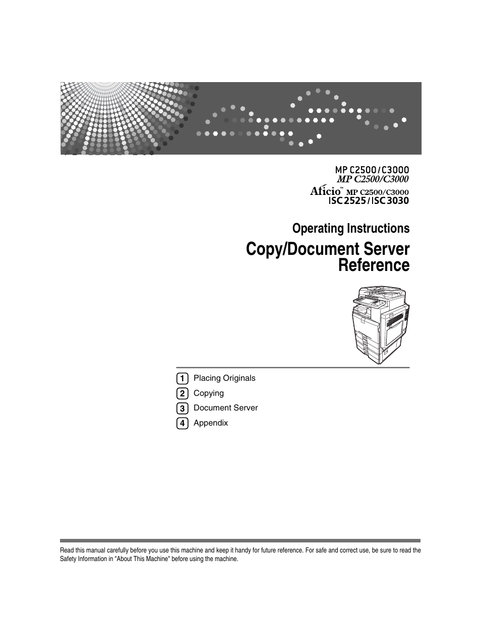 Ricoh Aficio MP C2000 User Manual | 206 pages