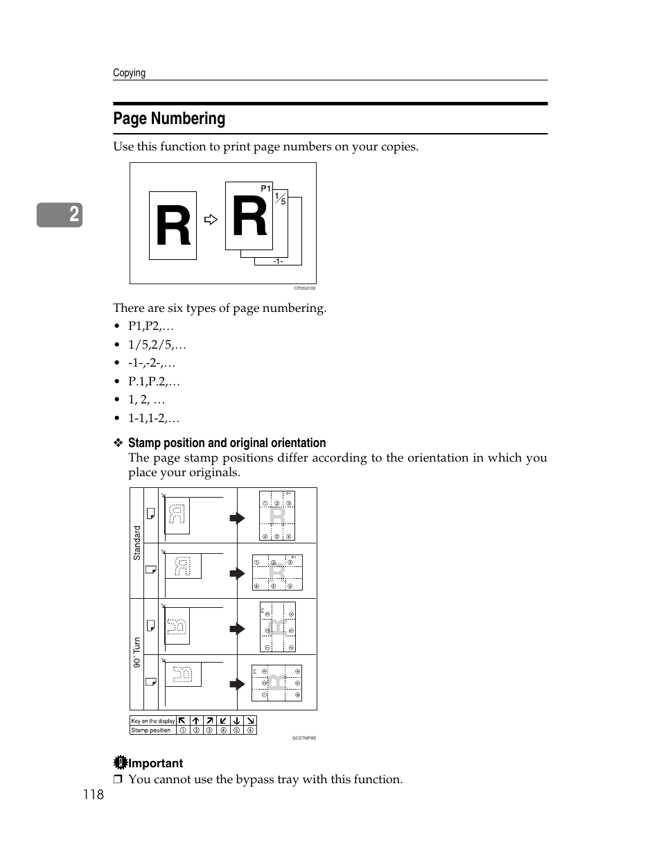 Page numbering | Ricoh Aficio MP C2000 User Manual | Page 140 / 206