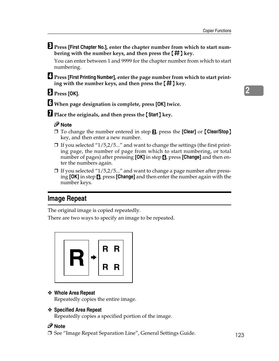 Image repeat | Ricoh Aficio MP C2000 User Manual | Page 145 / 206
