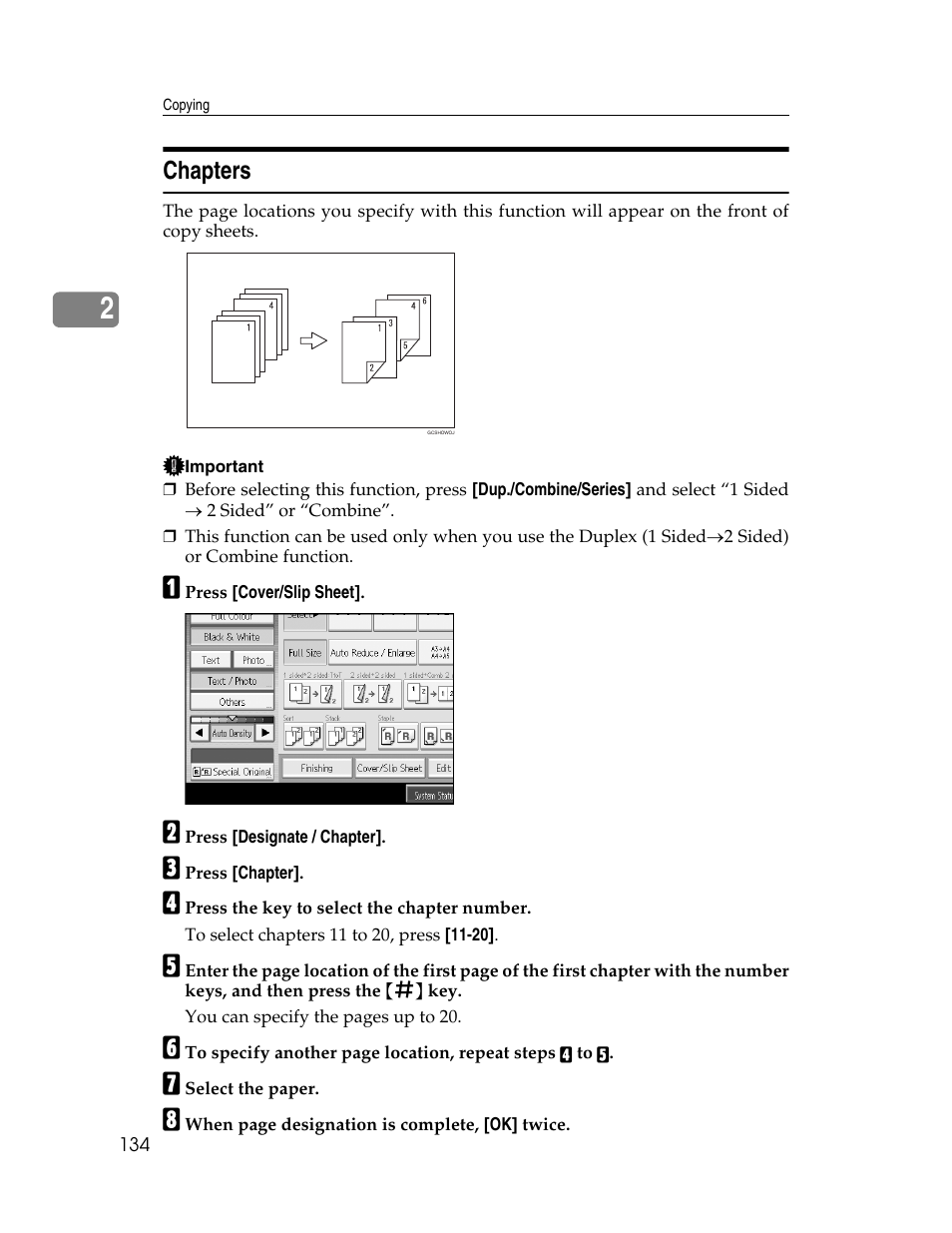 Chapters | Ricoh Aficio MP C2000 User Manual | Page 156 / 206