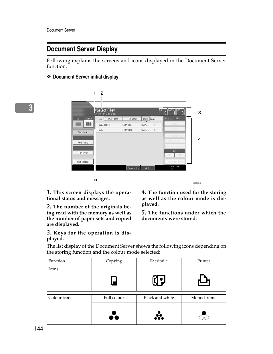 Document server display | Ricoh Aficio MP C2000 User Manual | Page 166 / 206