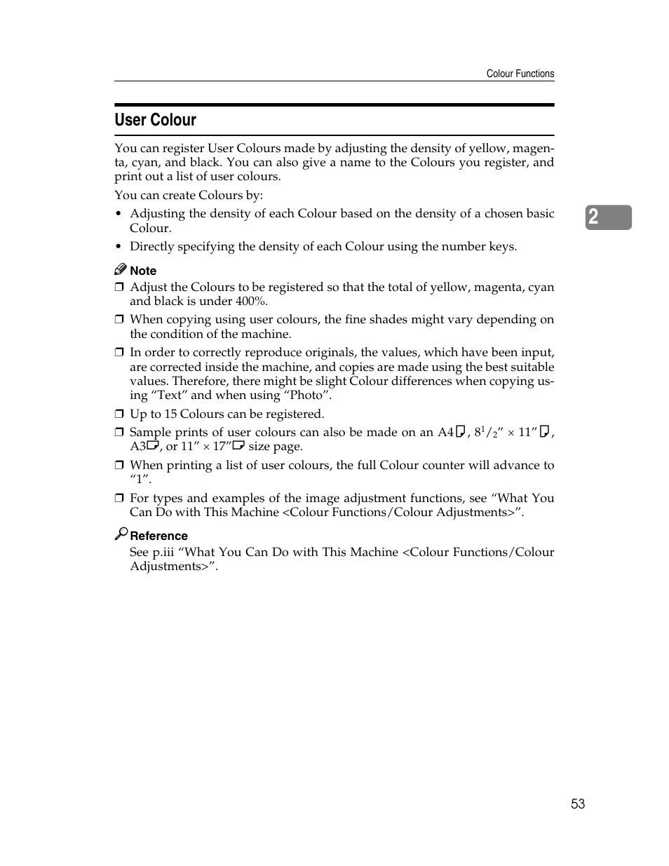 User colour | Ricoh Aficio MP C2000 User Manual | Page 75 / 206