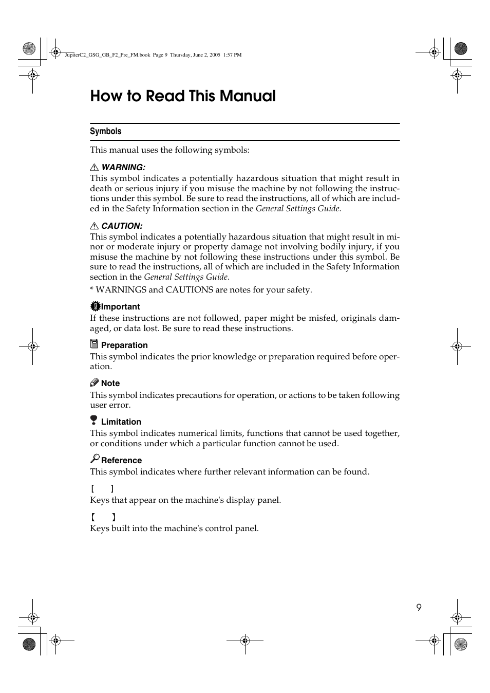 How to read this manual | Ricoh Aficio 3235C User Manual | Page 21 / 192
