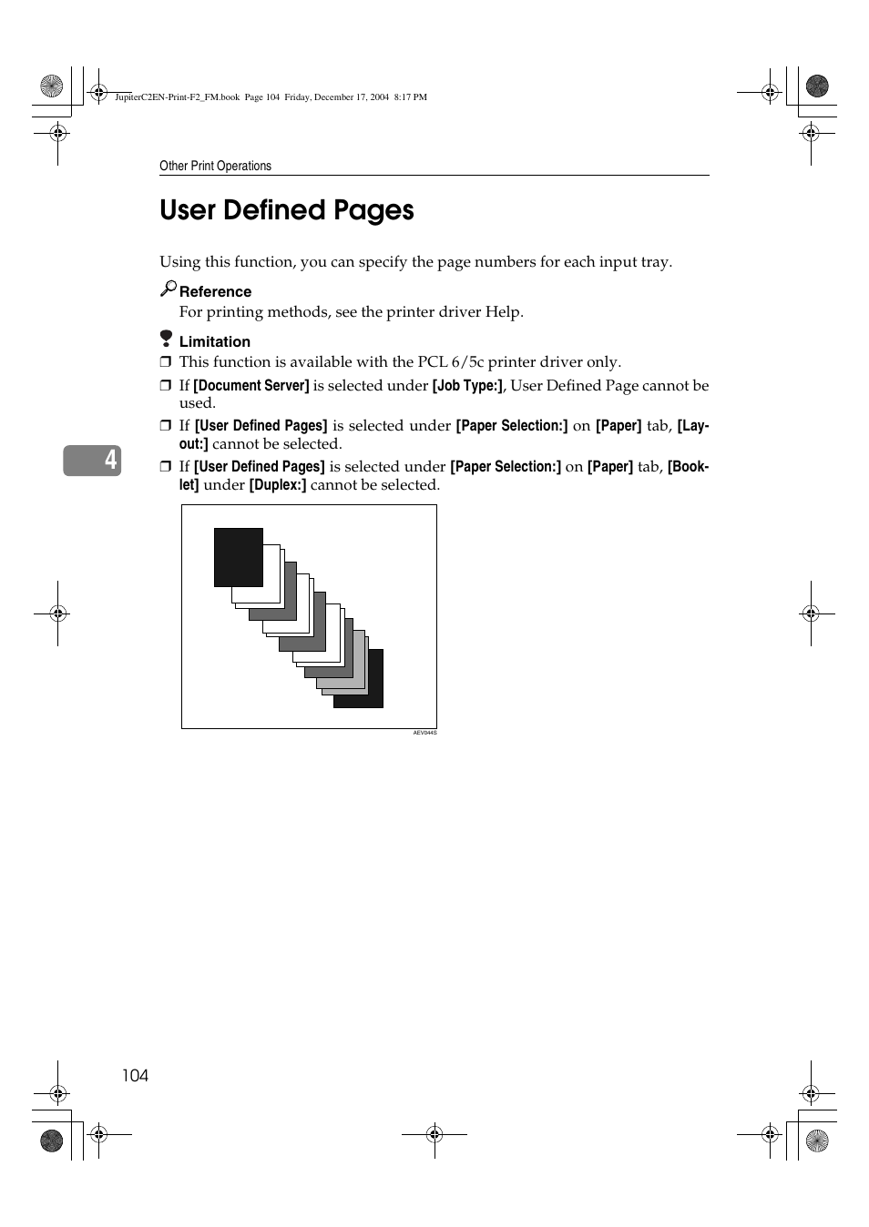 4user defined pages | Ricoh Aficio 3235C  EN User Manual | Page 110 / 168